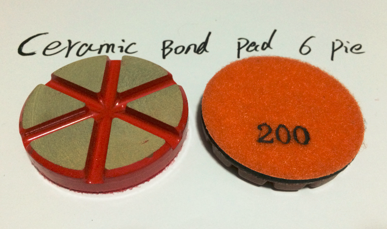 Transitional Ceramic Bond Diamond Polishing Pad 6 Pies