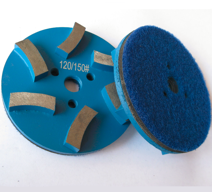 STONEKOR Velcro 3-Hole 3 inch 83mm 6 Seg Metal Grinding Puck