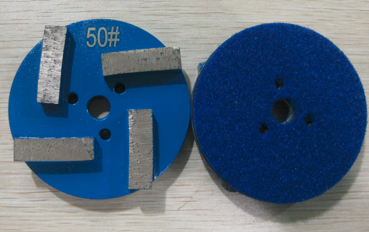 STONEKOR Velcro 3-Hole 3 inch 83mm 4 Seg Metal Grinding Puck