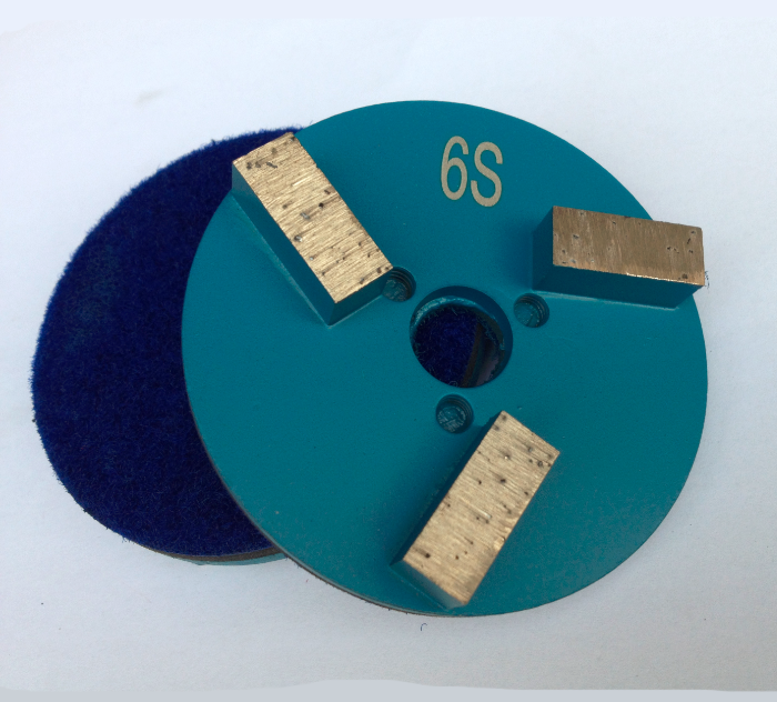 STONEKOR Velcro 3-Hole 3 inch 83mm 3 Seg Metal Grinding Puck