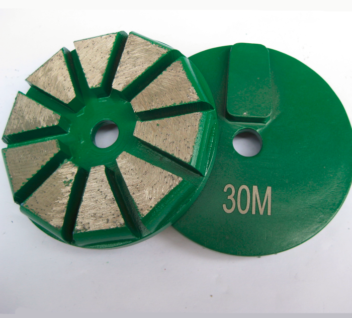 Scanmaskin Diamond tooling for concrete grinding - Round Rap Disc 10 Seg Grinding Puck Redilock