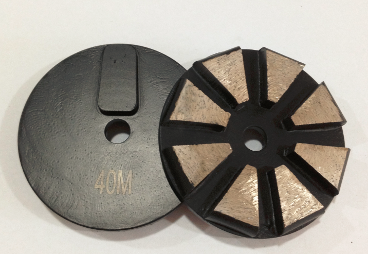 Scanmaskin Diamond tooling for concrete grinding - Round Rap Disc 8 Seg Grinding Puck Redilock