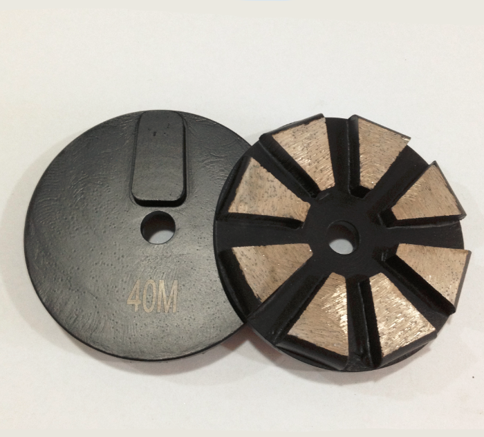 Scanmaskin Diamond tooling for concrete grinding - Round Rap Disc 8 Seg Grinding Puck Redilock