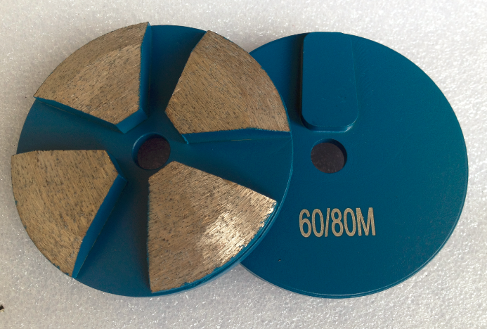 Scanmaskin Diamond tooling for concrete grinding - Round Rap Disc 4 Seg Grinding Puck Redilock