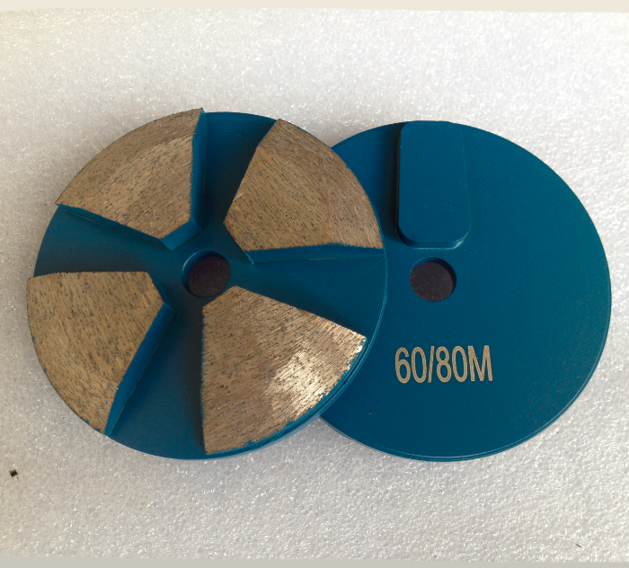 Scanmaskin Diamond tooling for concrete grinding - Round Rap Disc 4 Seg Grinding Puck Redilock