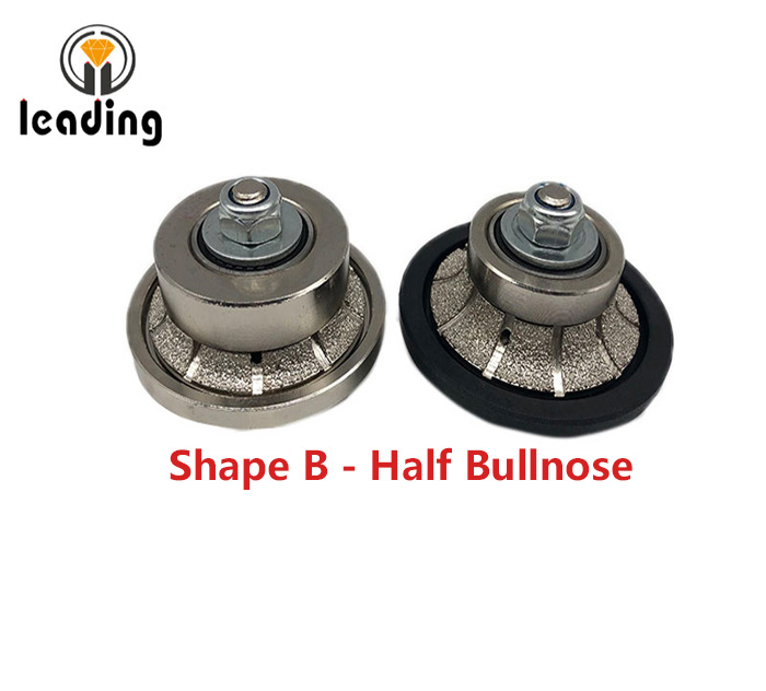 Shape B - Half Bullnose Vacuum Brazed Hand Profile Wheel