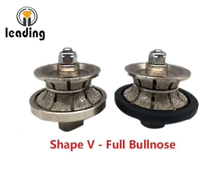 Shape V - Full Bullnose Vacuum Brazed Hand Profile Wheel