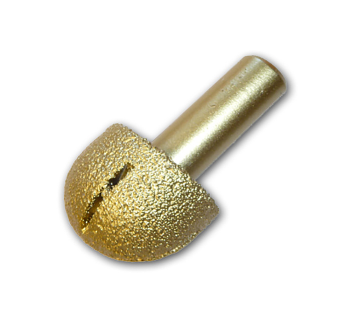 Rounded Brazed Diamond Router Bit 1/2