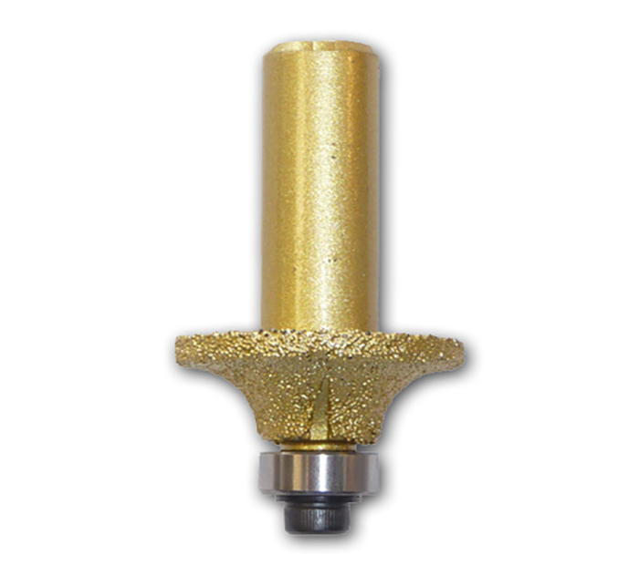 3/16 inch (5mm) Radius Brazed Diamond Router Bit 1/2