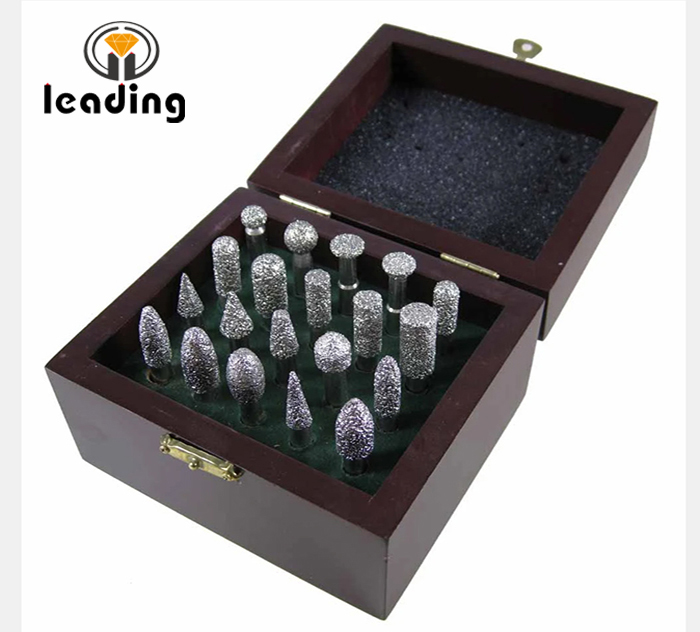 Vacuum Brazed Diamond Burs Set 20 pcs