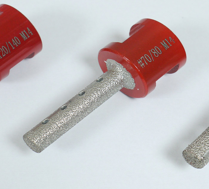 Vacuum Brazed Diamond Finger Bits M14 or 5/8