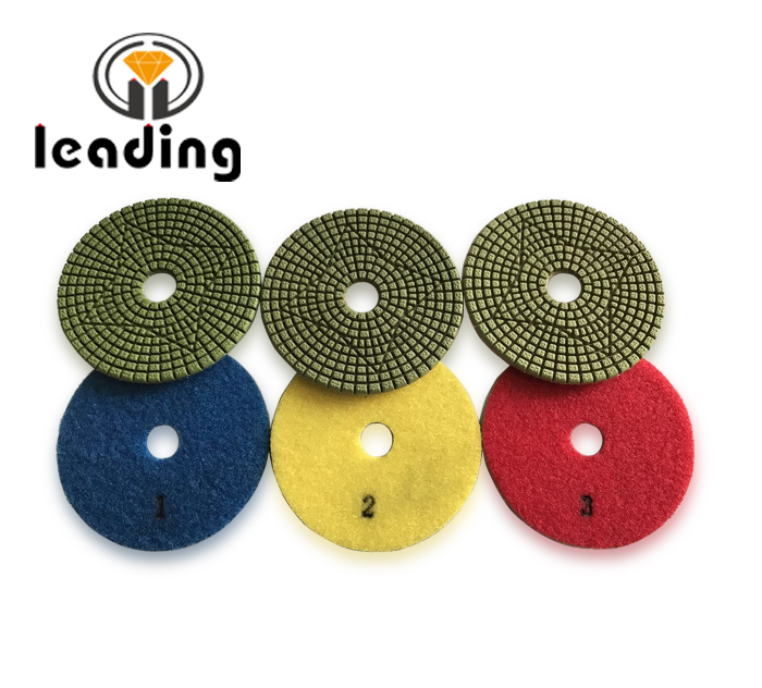 Leading Premium 3 Step Flexible Wet Diamond Polishing Pads For Granite and Marble