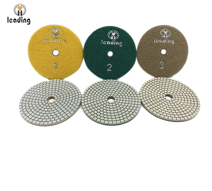 Leading 3 step White Dry/Wet Diamond Polishing Pads