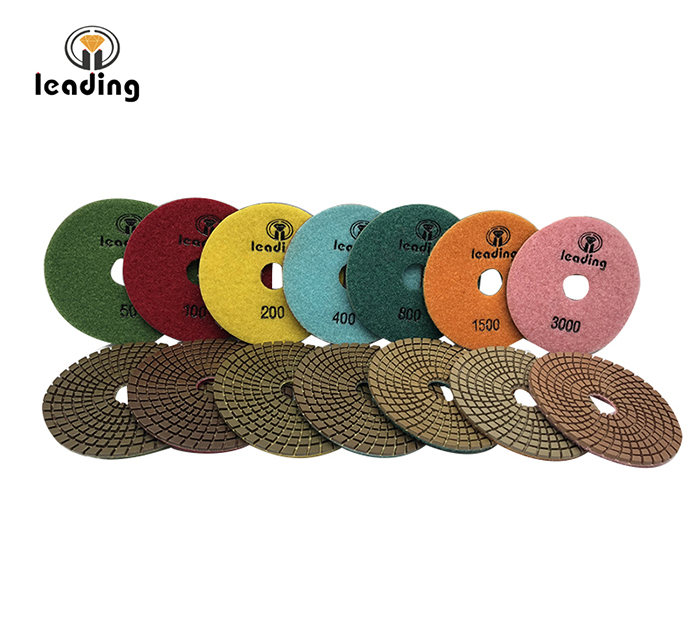 Leading Brown Spiral Wet Diamond Polishing Pads JL