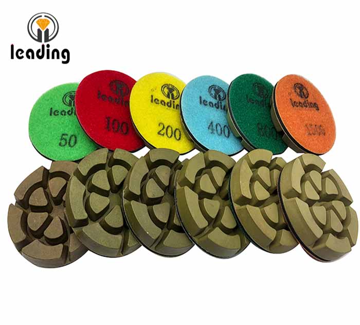 Green Resin Bond Concrete Polishing Pads - Turbine