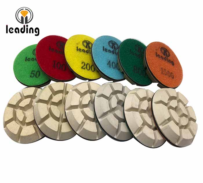 White Resin Bond Concrete Polishing Pads - Typhoon