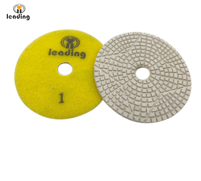 Leading Premium 3 Step White Flexible Wet Diamond Polishing Pads For Quartz 