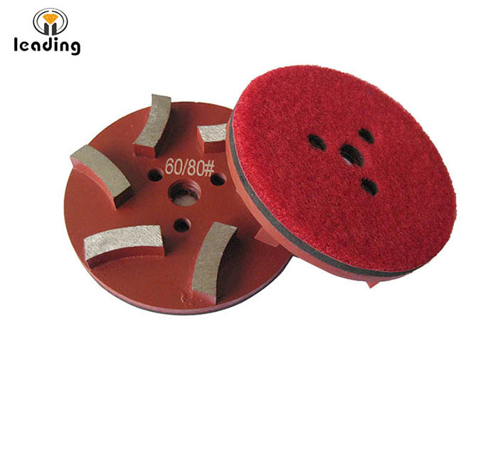 STONEKOR Velcro 3-Hole 3 inch 83mm 6 Seg Metal Grinding Puck