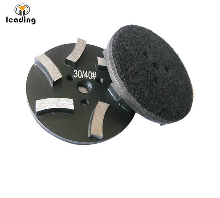 STONEKOR Velcro 3-Hole 3 inch 83mm 6 Seg Metal Grinding Puck