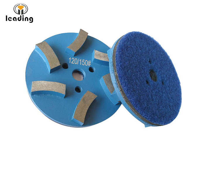 STONEKOR Velcro 3-Hole 3 inch 83mm 6 Seg Metal Grinding Puck