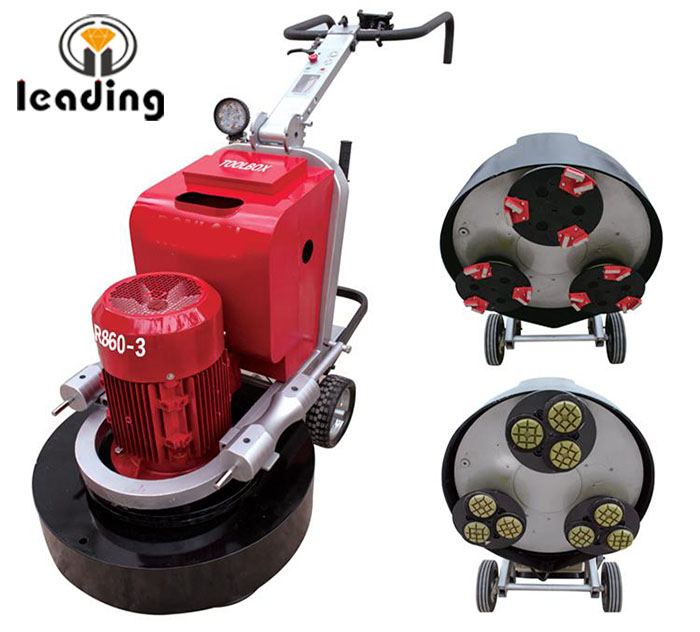 LDR860-3 Planetary Concrete Floor Grinder And Polisher WithThree Grinding Heads 