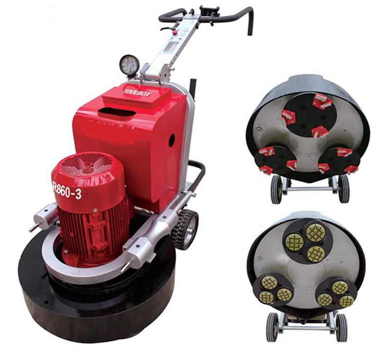 LDR860-3 Planetary Concrete Floor Grinder And Polisher WithThree Grinding Heads 