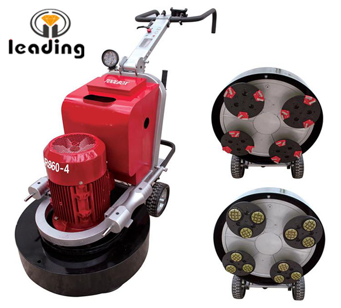 LDR860-4 Planetary Concrete Floor Grinder And Polisher With Four Grinding Heads