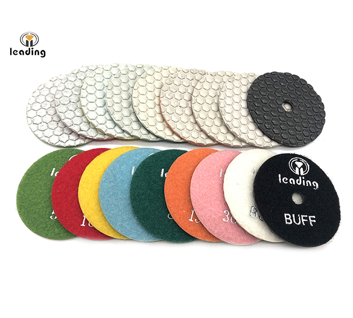 White Flexible Dry Diamond Polishing Pads