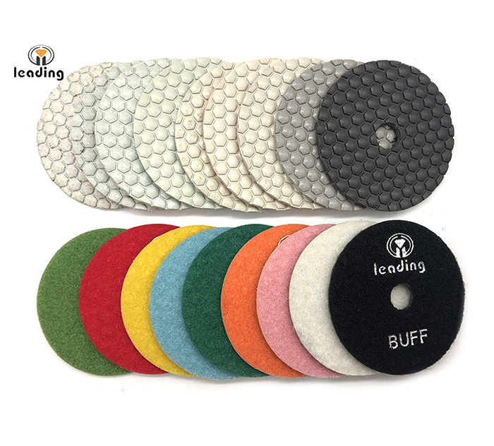 White Flexible Dry Diamond Polishing Pads