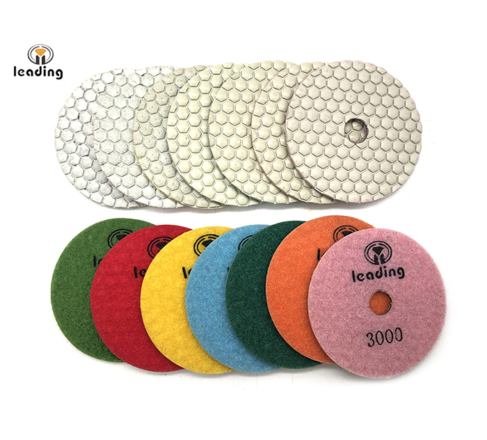 White Flexible Dry Diamond Polishing Pads