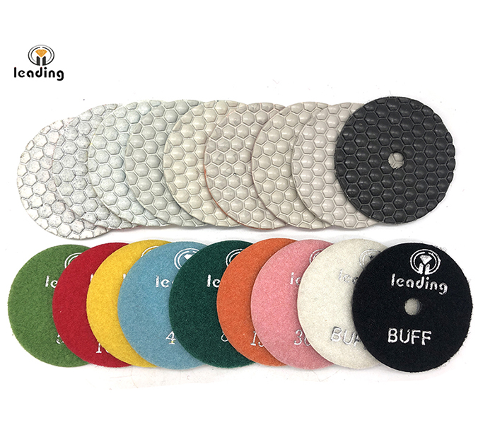 White Flexible Dry Diamond Polishing Pads