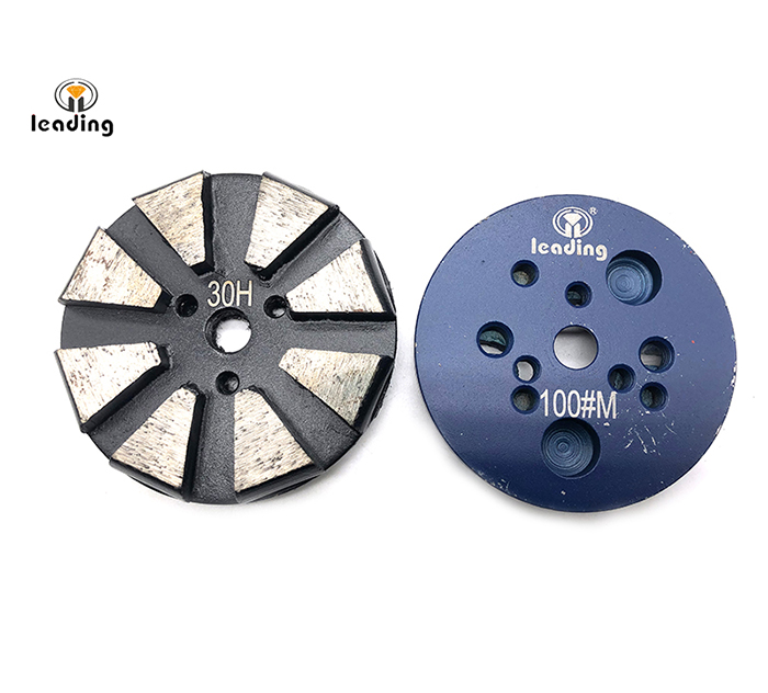 Multiple Mounted Diamond Grinding Puck Without Pins