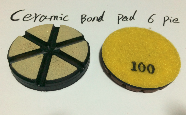 Transitional Ceramic Bond Diamond Polishing Pad 6 Pies