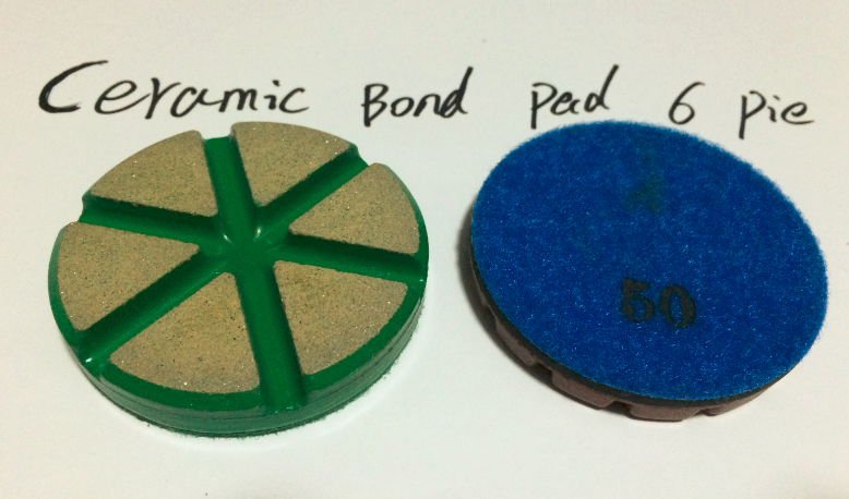 Transitional Ceramic Bond Diamond Polishing Pad 6 Pies