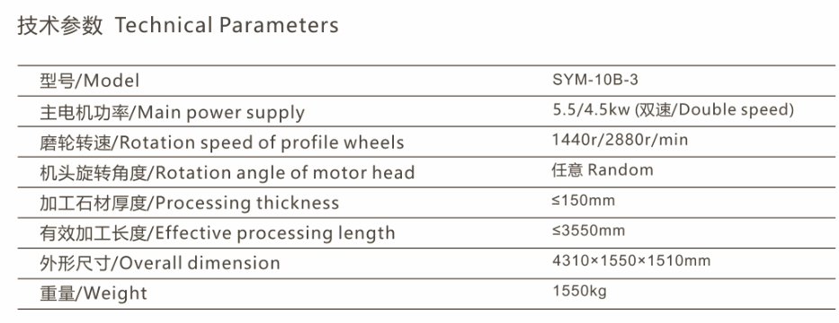 Multi-functional Stone Profile Machine SYM-10B-3