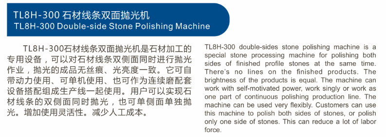 Double Side Stone Polishing Machine TL8H-300