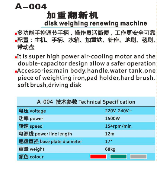 Disk Weighting Renewing Machine A004