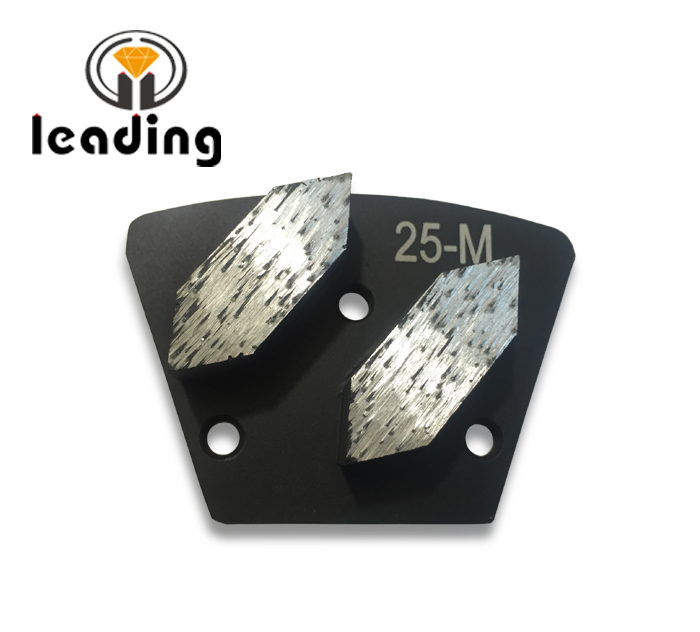 Long Hexagon Segment Diamond Grinding Trapezoid Plate Screwed On