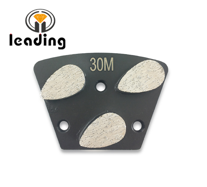 Three Raindrop Segments Diamond Grinding Shoes