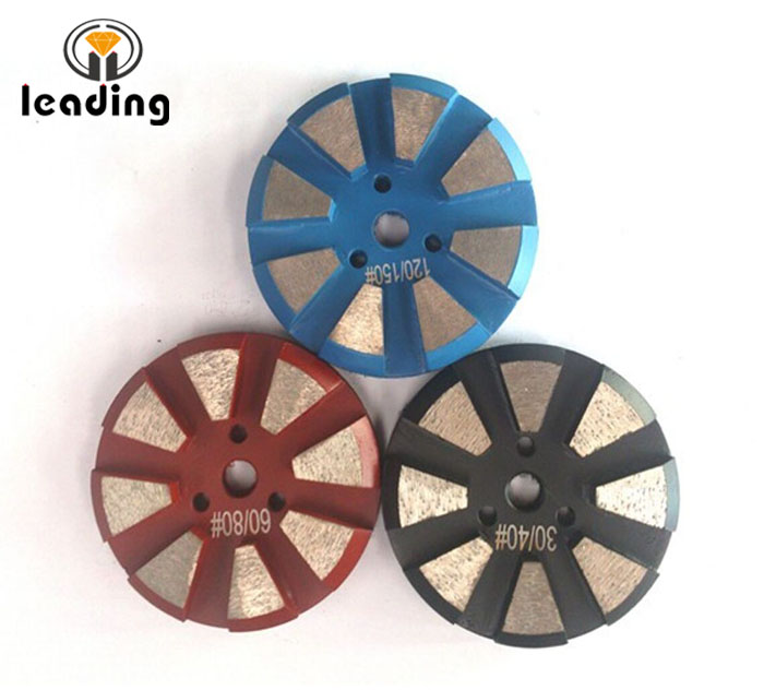 STONEKOR Velcro 3-Hole 3"/83mm 8 Seg Metal Grinding Puck