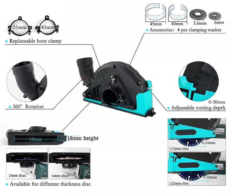 5"/125mm Cutting Hood/ Cutting Cover/Dust Shroud For Angle Grinder