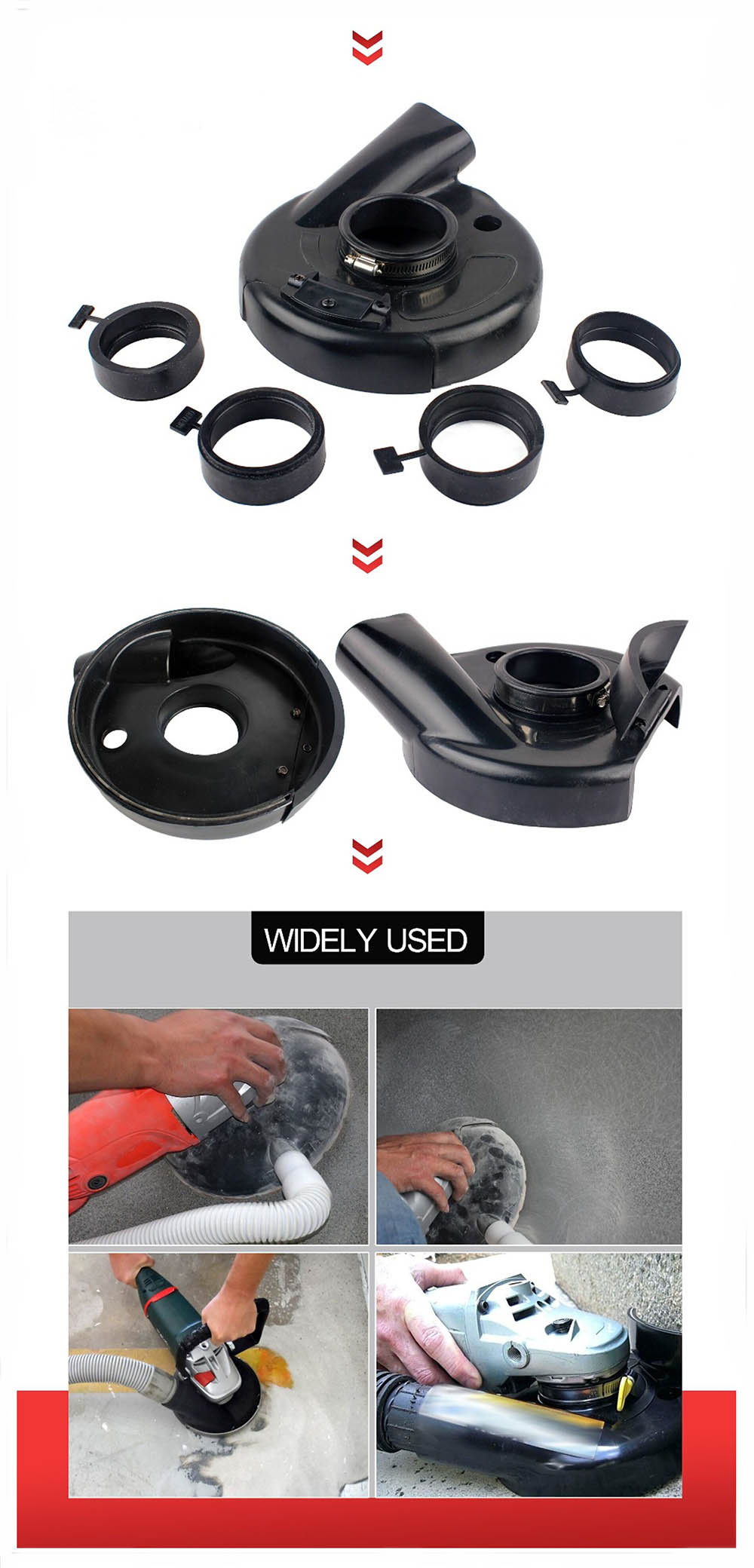 7 Inch/180mm Rubber Dust Shroud