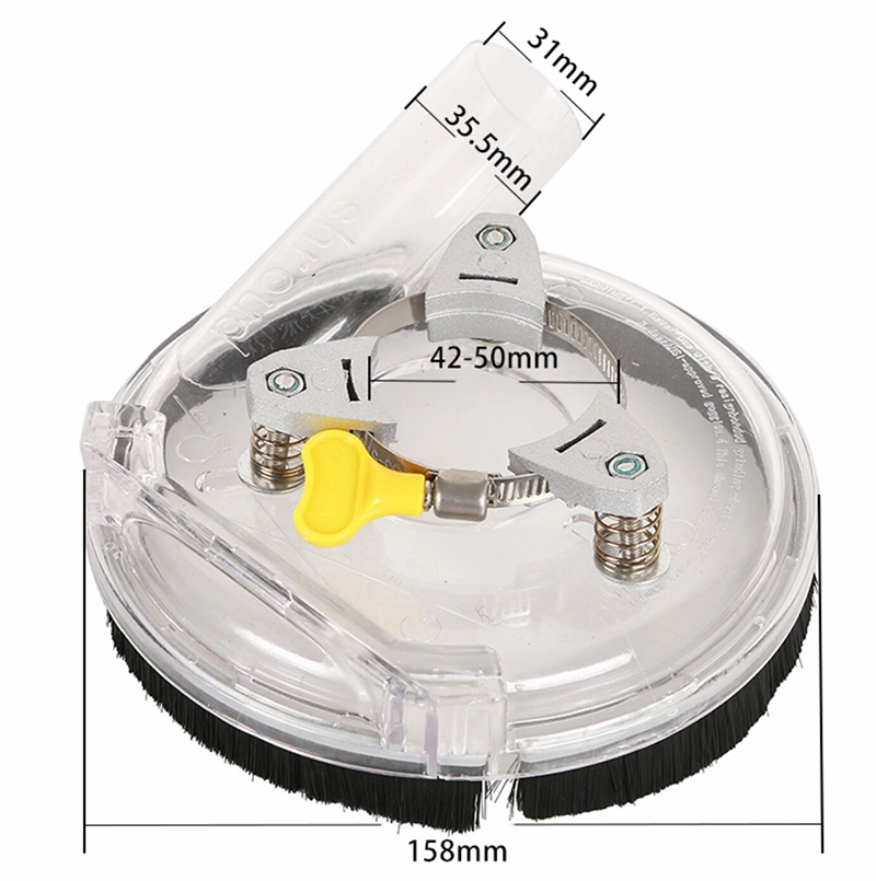 5"/125mm Transparent Plastic Dust Shroud - A3