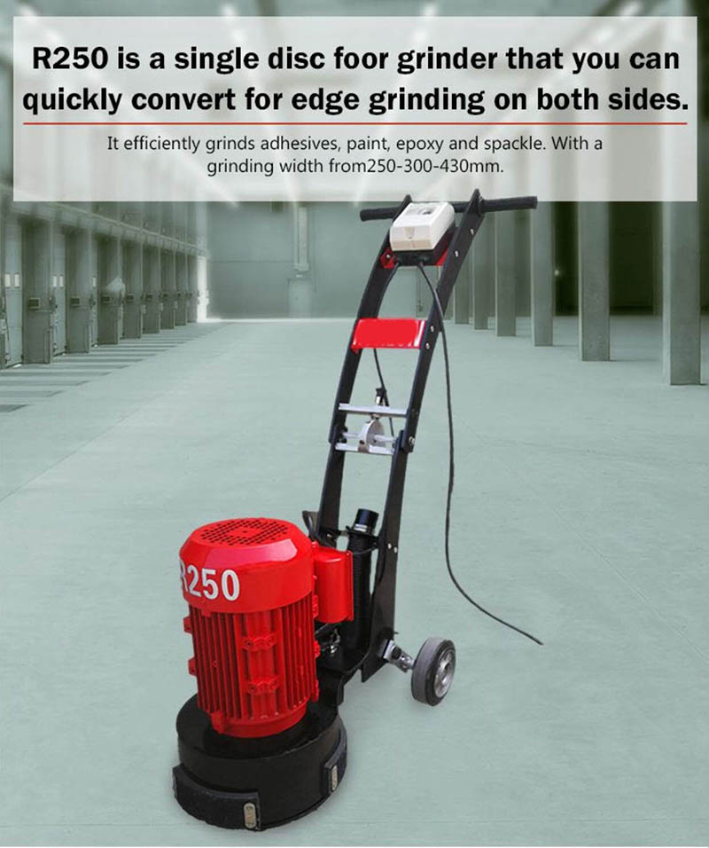 10 Inch / 250mm 110V/220V Concrete Floor Grinder for Edge Grinding R250