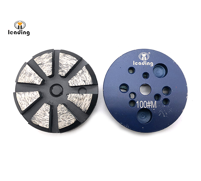 Multiple Mounted Diamond Grinding Puck Without Pins