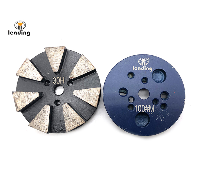 Multiple Mounted Diamond Grinding Puck Without Pins