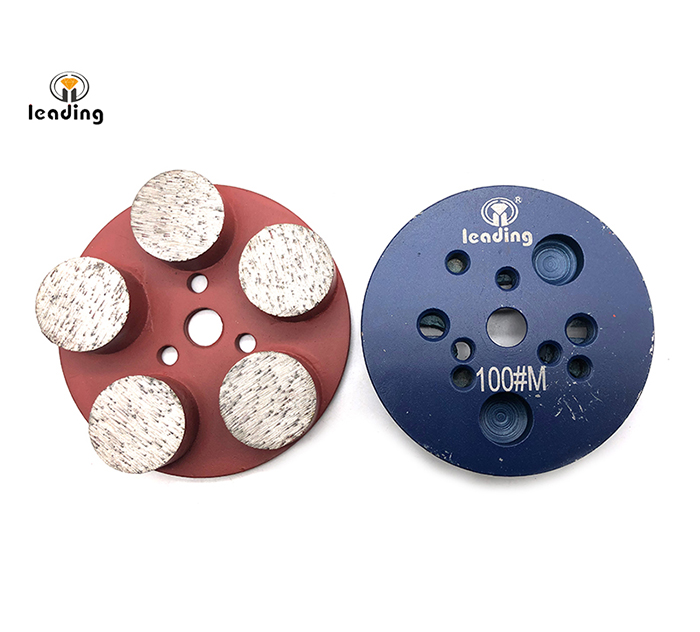 Multiple Mounted Diamond Grinding Puck Without Pins