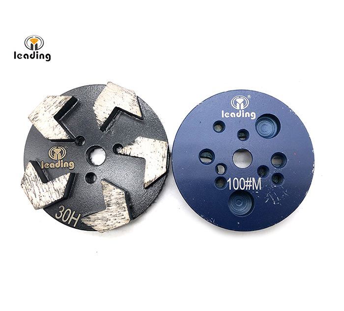 Multiple Mounted Diamond Grinding Puck Without Pins