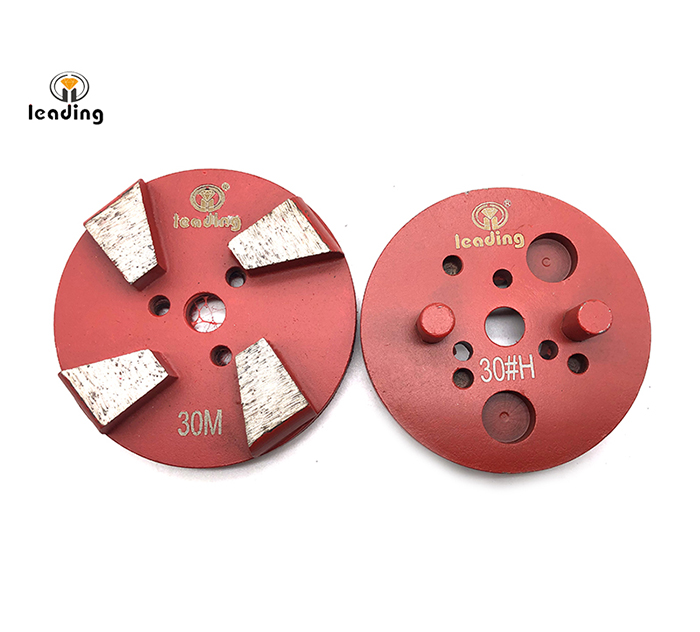 Multiple Mounted Diamond Grinding Puck With Two Pins