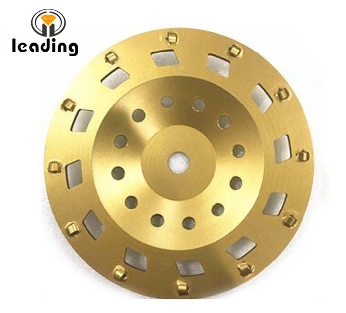 Grinding Cup Wheel With 1/4 Round PCD Segments For Removal Of Epoxy, Glue, Concrete, Mastic, And Coatings